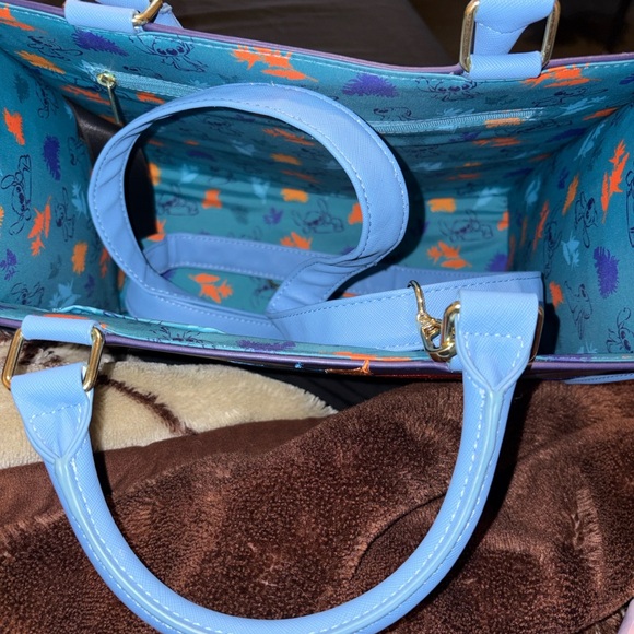 Stitch Embroidered Blue Tote Bag - Picture 12 of 13